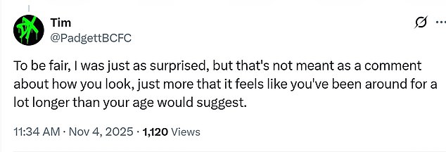 Wrestling fans on social media couldn't believe that Grace was still in her 20s