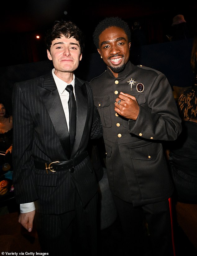 Stranger Things stars Noah Schnapp and Caleb McLaughlin were also pictured at the after party following the premiere