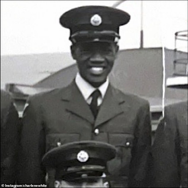 Charlene shared a photograph of her late father, who served in the RAF after moving to the UK from Jamaica