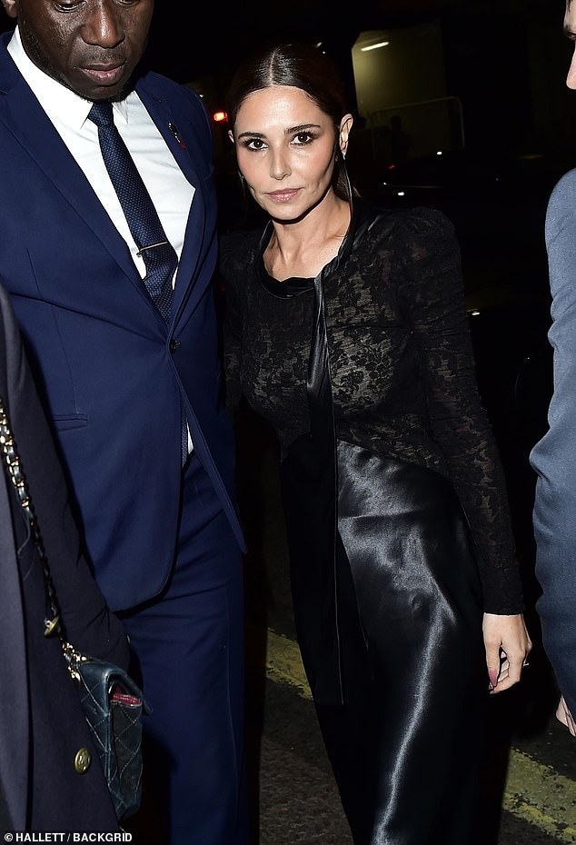 She was joined closely by a security guard