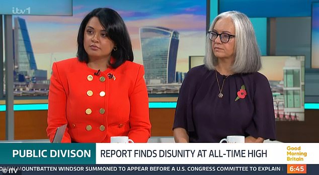 But as Salma and Caroline started to discuss the recent prison release mistakes, Kate began speaking into her mic, which was picked up on TV