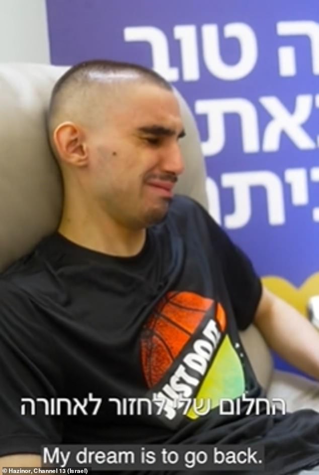 Mr Braslavski broke down in his first TV interview following his release from captivity in Gaza