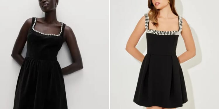 M&S dupe Odd Muse Christmas party dress that takes the LBD to whole new levels & it’ll save you £85