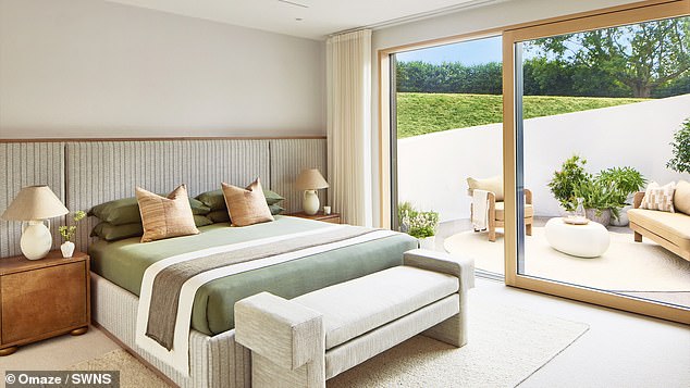 The Surrey home comes with four bedrooms of the bottom floor, which of which are en suites