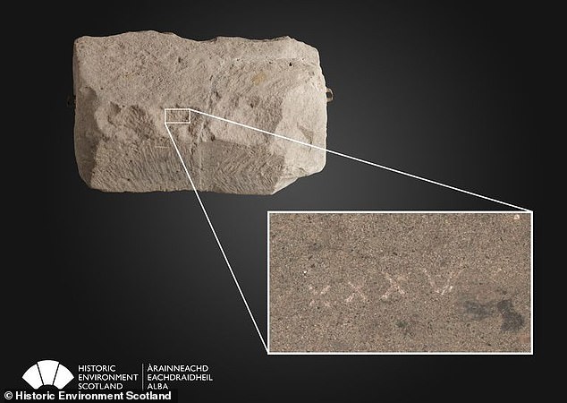Laser scans in 2023 revealed the subtle marking 'XXXV' which is the number 35 in Roman numerals, according to Professor Sally Foster, archaeologist at the Stirling University