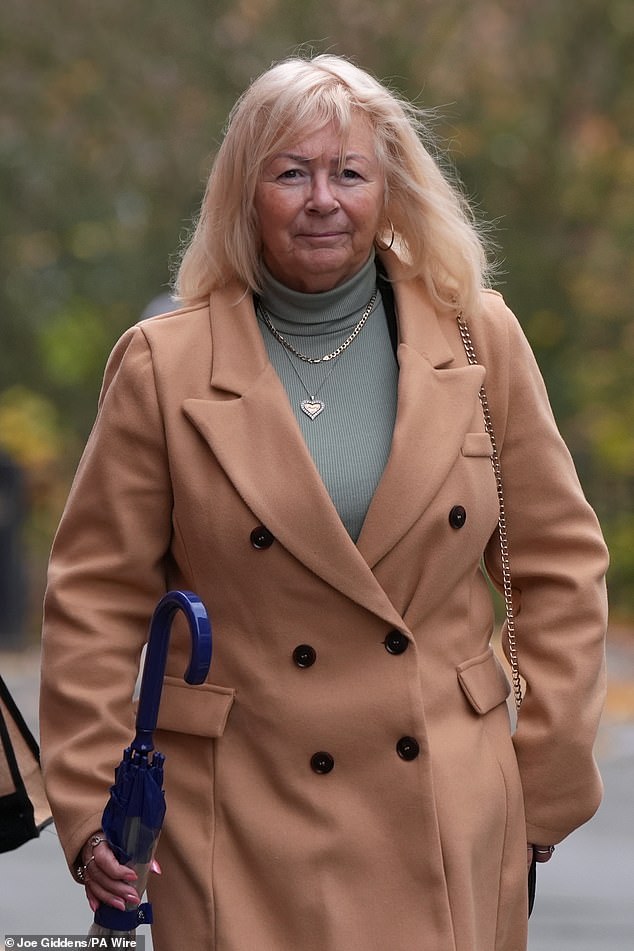 Karen Spragg, 61, of Cardiff, arriving at Leicester Crown Court on Tuesday. She was cleared