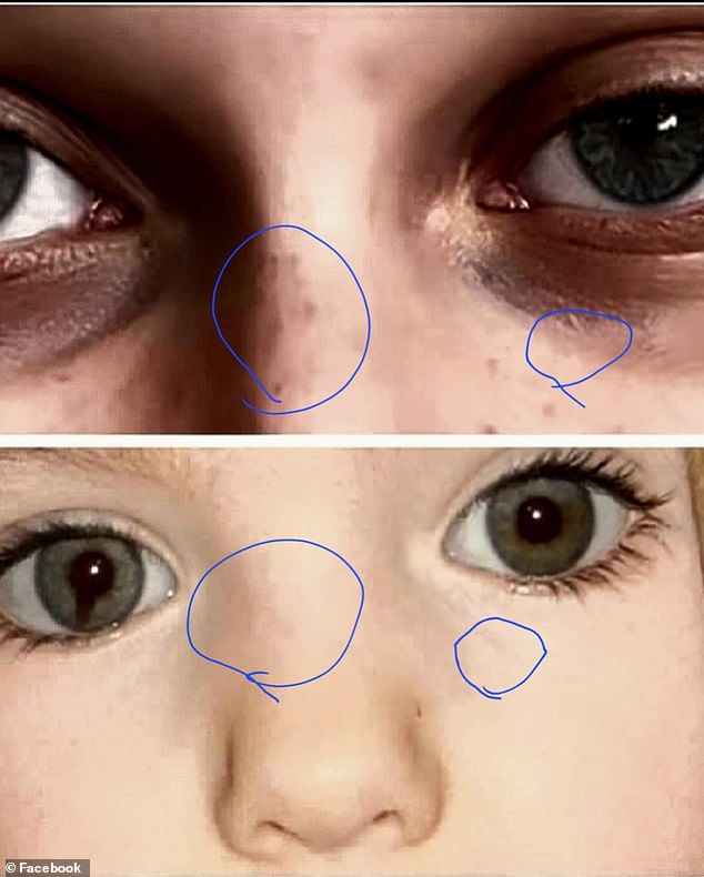 Pictures shared by Julia Wandelt which she claimed showed a similarity to Madeleine