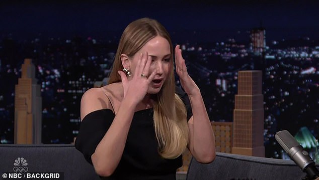 But she became tearful again as she began sobbing after sharing a story about a comment that had been lost in translation on the film's Canadian set