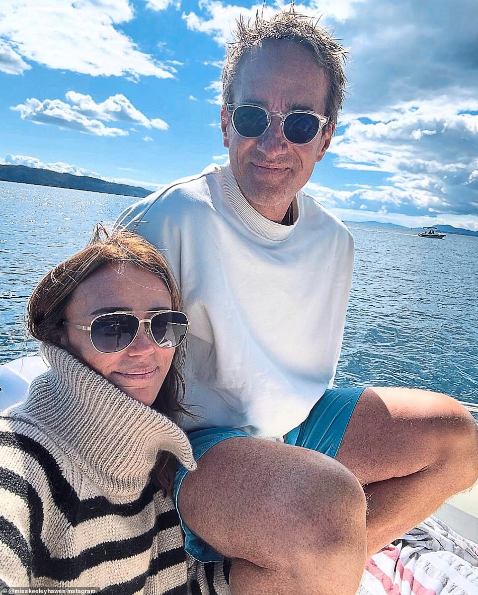 The holiday snap Hawes posted to celebrate her anniversary with Macfadyen last month