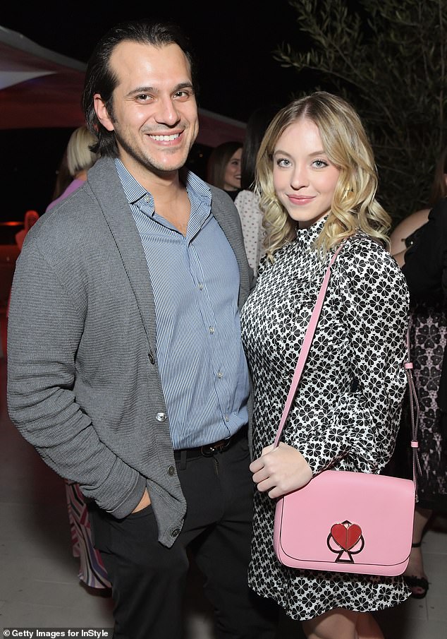 At 28, the Euphoria actress is now linked to music mogul Scooter Braun, 44, following a years-long relationship to businessman Jonathan Davino, 42, whom she began dating at just 20 (pictured with her ex-fiancé)