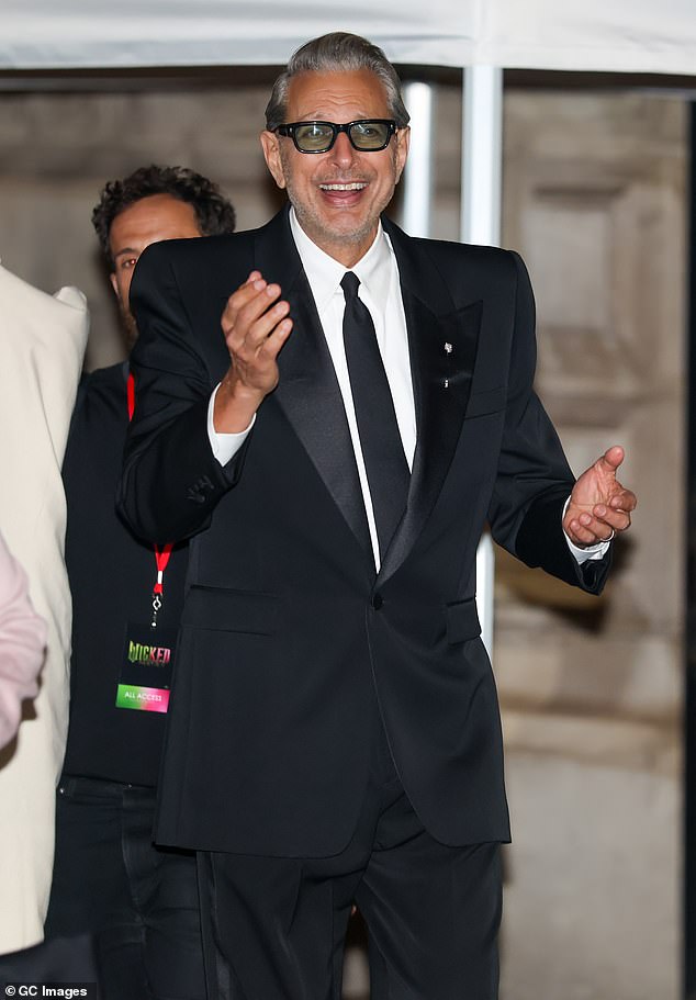 Jeff Goldblum, who plays the Wizard of Oz, was suited and booted