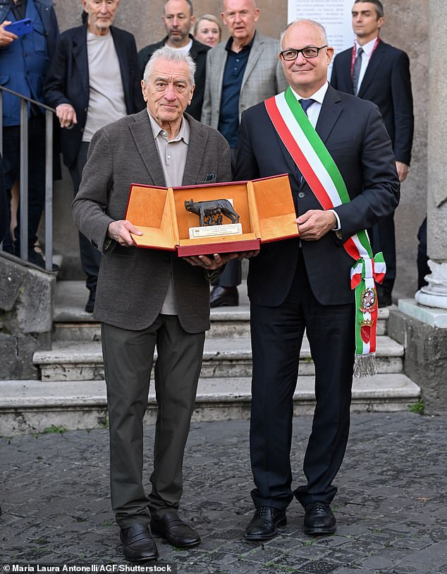 De Niro, who currently resides in New York City, had fans wondering if he’s preparing to cross the pond for good after he looked thrilled accepting Rome's top honor, the Lupa Capitolina, from Mayor Roberto Gualtieri on Thursday