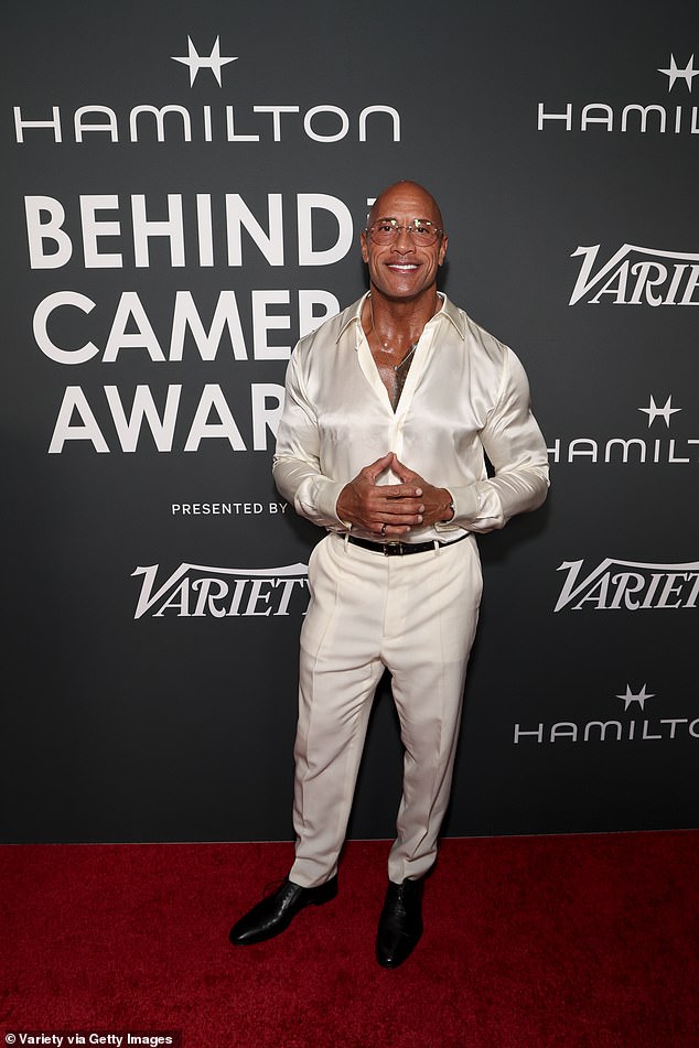 Johnson (seen in LA on Wednesday) recently appeared on The Hollywood Reporter's Awards Chatter podcast where he was put on the spot by host Scott Feinberg about his famous post on the microblogging site as he replied: 'Oh my God, this is not good'