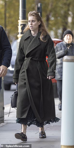 Beatrice was formally dressed for the occasion