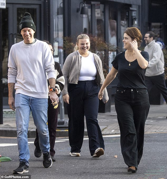 Eugenie and her husband Jack were seen in west London this week