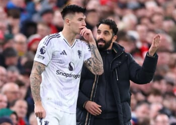 Ruben Amorim admits £74m Man Utd striker Benjamin Sesko is 'struggling' after Gary Neville said he was 'miles off it'