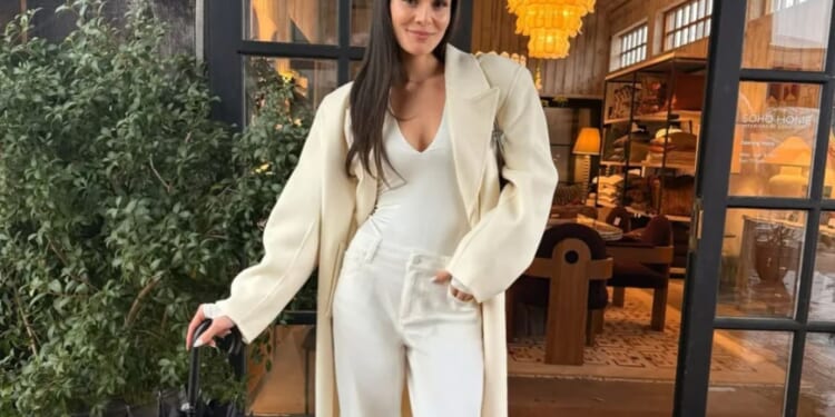 Holly Ramsay is the double of mum Tana as she poses in white at hen do ahead of wedding to Adam Peaty