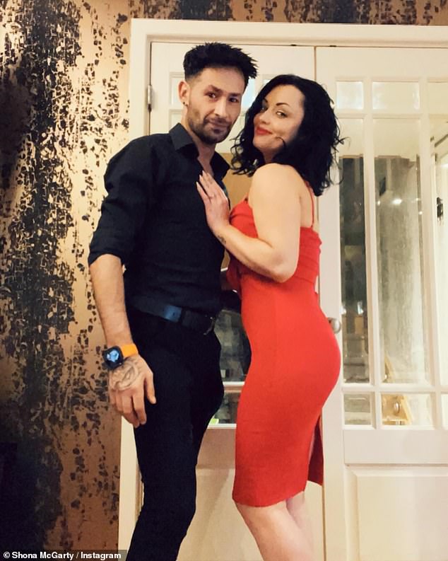 The EastEnders actress took to Instagram on Friday just hours ahead of her jetting off to Australia to appear in the latest series of I'm A Celeb (pictured with David last year)