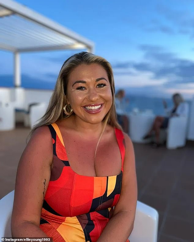 Ellie began her weight loss journey in 2022, after reaching 13 stone and a UK size 14 during lockdown (pictured 2023)