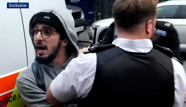 During his arrest, Kaddour-Cherif shouted 'look at the justice of the UK... it's not my f*****g fault, they released me' before telling the witness: 'You called the police?'