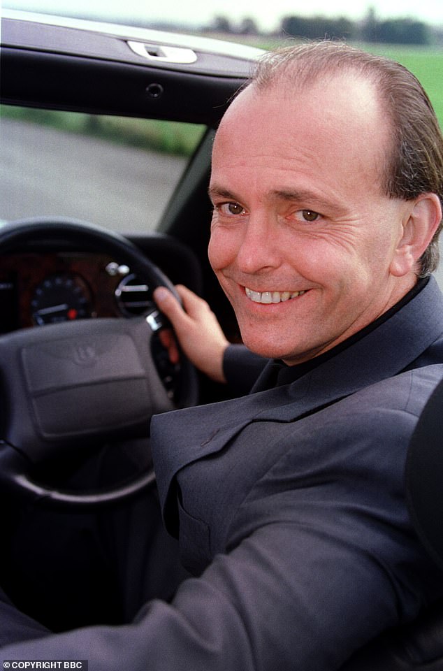 Willson is pictured in 2001 on a BBC programme investigating the biggest car fraud in the world