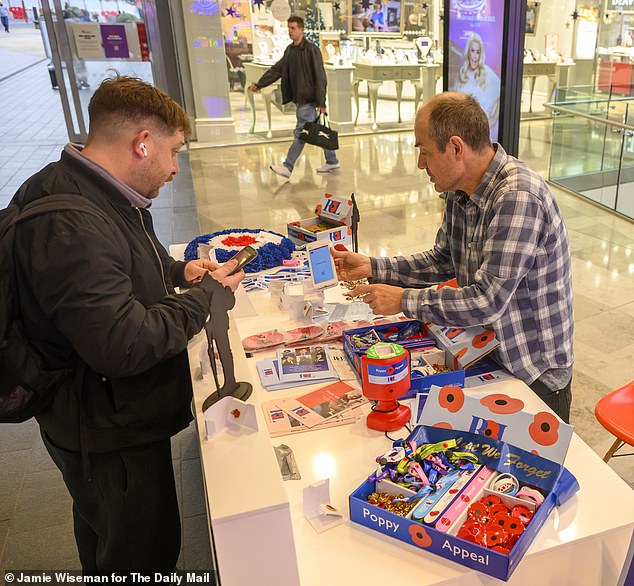 Mr Adam said he had sold around 60 poppies on Friday morning and  even received a single donation of £40 for one