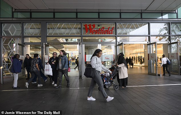 London's biggest shopping centre had no one selling poppies outside its entrances on Friday