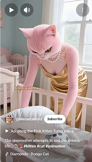 Disturbing AI videos on YouTube often include humanoid cat characters