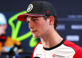 Brit F1 star Oliver Bearman dangerously close to race ban as he's caught in tense conversation with Liam Lawson