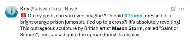 Many were appalled by Storm's artwork and called it 'outrageous' and 'revolting'