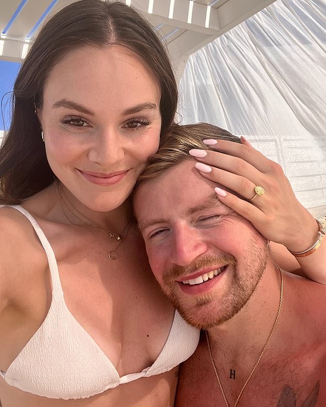 Pictured: the soon-to-be married couple, Holly Ramsay, 25 (left) and Olympic swimmer Adam Peaty, 30 (right)