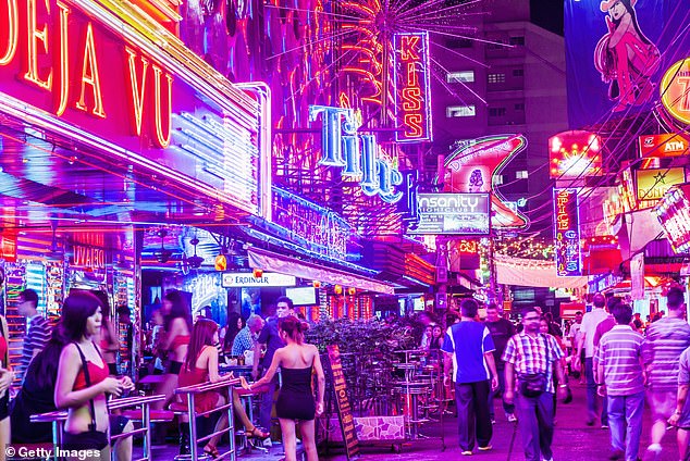 Two American travelers recently revealed in an interview with the New York Times that they met Mangione when they were in Bangkok. The city's red light district is pictured
