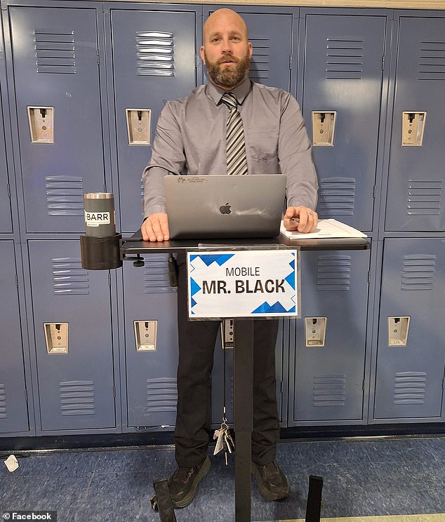 Black's (pictured) apology letter was released on Thursday, which stressed that his costume choice was made 'in a lighthearted spirit' and not meant to 'offend or target' and individuals