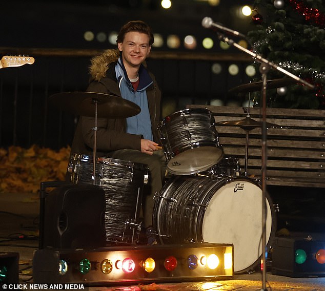 McCutcheon was reunited on the ad with her former Love Actually co-star Thomas Brodie-Sangster (pictured)