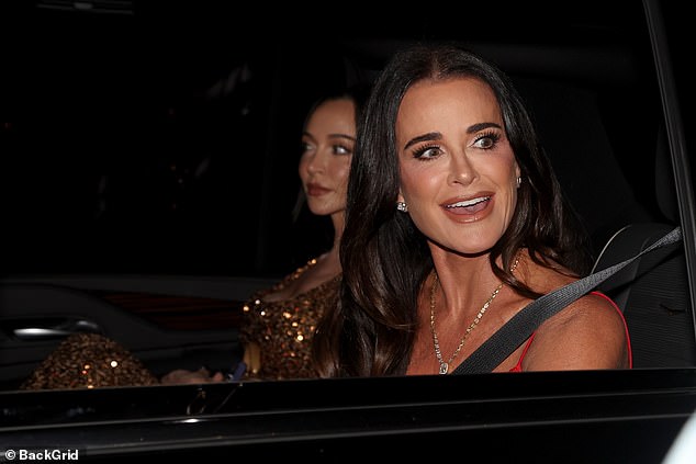 Kyle, 56, brought along her 37-year-old daughter Farrah Aldjufrie, whom she had by her first husband Guraish Aldjufrie, before she was with Mauricio Umansky