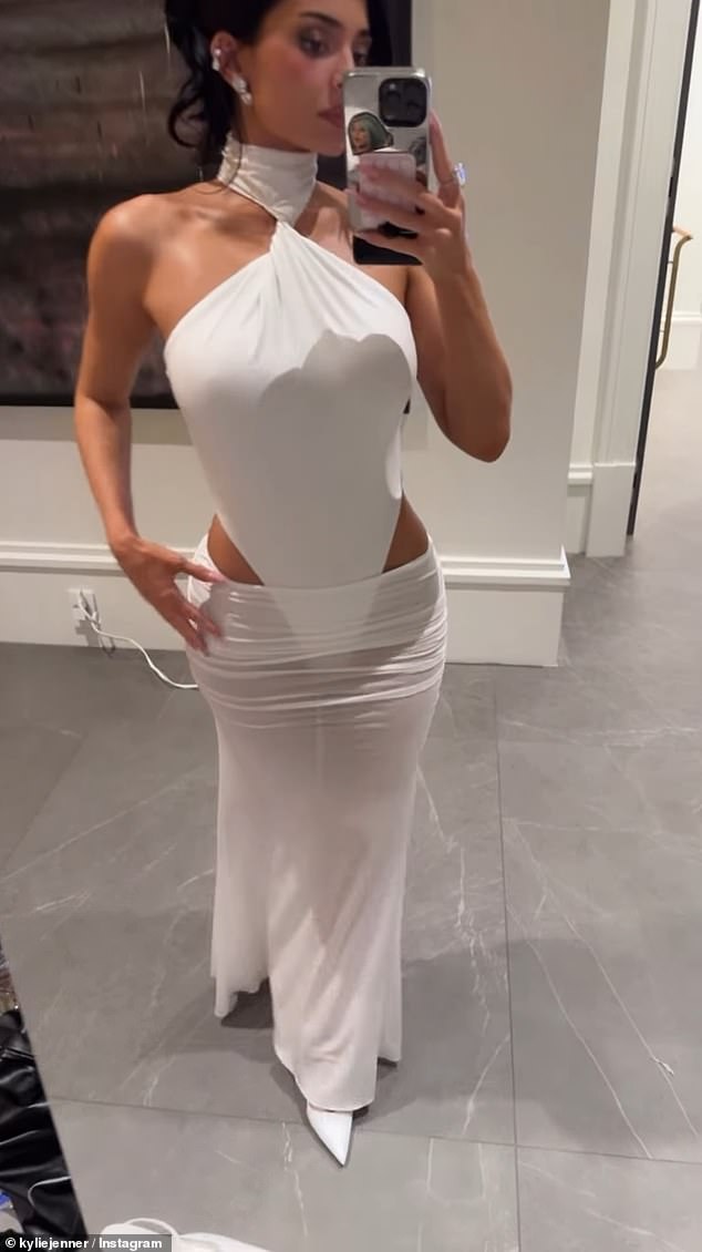 On Saturday night, the two Jenner sisters took to social media to show off their stunning looks before heading to their mom's James Bond-themed bash. Kylie showcased her hip-baring, all-white outfit on social media before heading over to meet up with the rest of her family