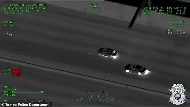 Police first picked up on Sampson's alleged bad driving when he started heading toward Interstate 275 around 12.40am