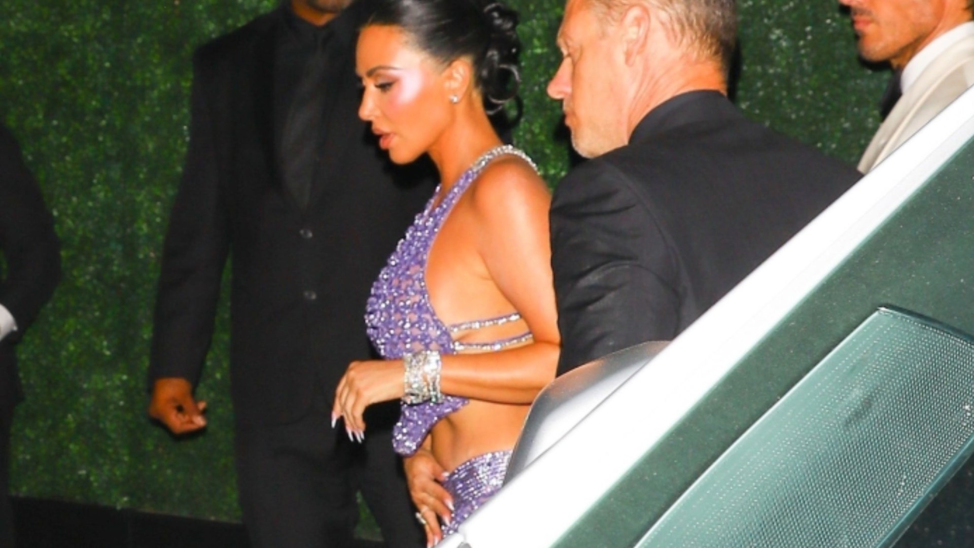 Kim Kardashian looks incredible in sparkly dress with sisters as she celebrates mom Kris Jenner's 70th birthday