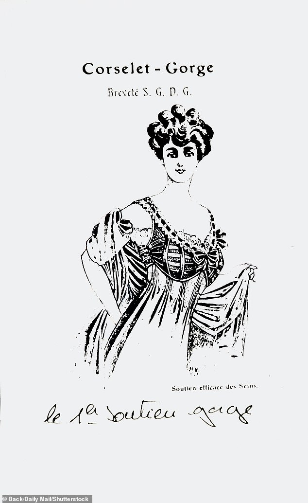 An 1889 sketch of the groundbreaking corselet-gorge