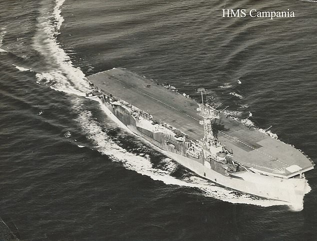 The ship Alec served on, HMS Campania, which took part in the Arctic Convoys to Russia