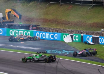 F1 chiefs change Brazil GP track hours before race after three-car crash as fans fear 'that's gonna cause punctures'