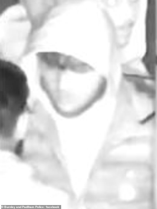 The suspect wanted by police over Burnley firework incident seen without his mask