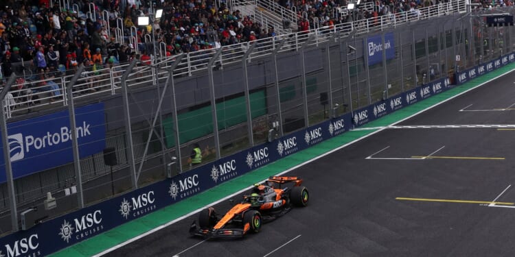 Lando Norris extends F1 title race lead at Sao Paulo GP but Max Verstappen steals show after starting from pit lane