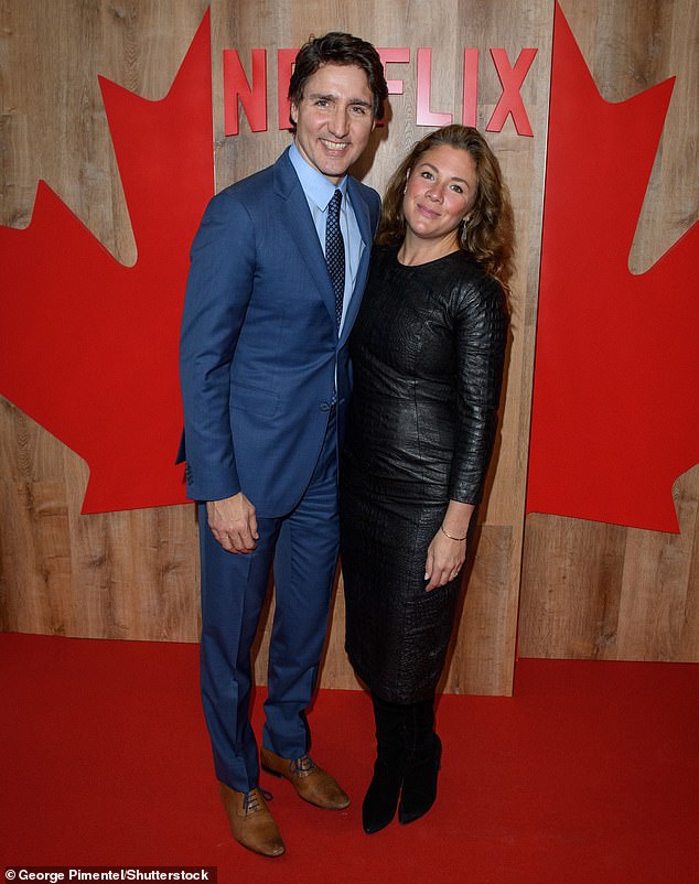 Following the steamy moment, Trudeau's ex-wife Sophie shared a mysterious message about 'letting go' of love in a new social media post; pictured Justin and Sophie in 2023