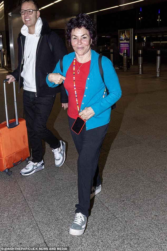 Ruby Wax arrived at London's Heathrow Airport on Sunday as she prepared to jet to Australia to appear on I'm A Celebrity Get Me Out Of Here!