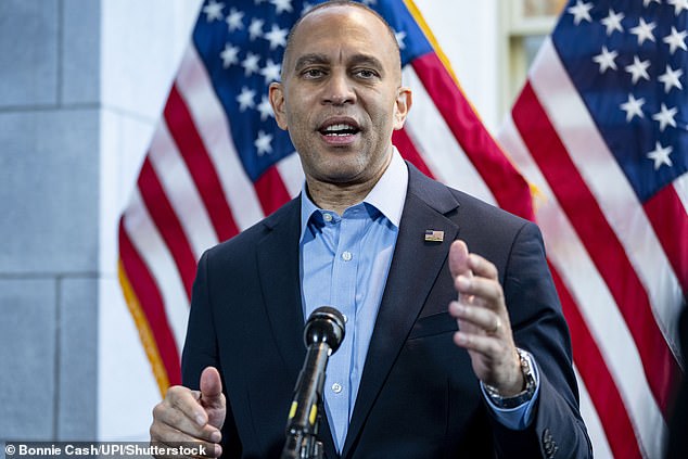 House Minority Leader Hakeem Jeffries (pictured) slammed the deal on Sunday night