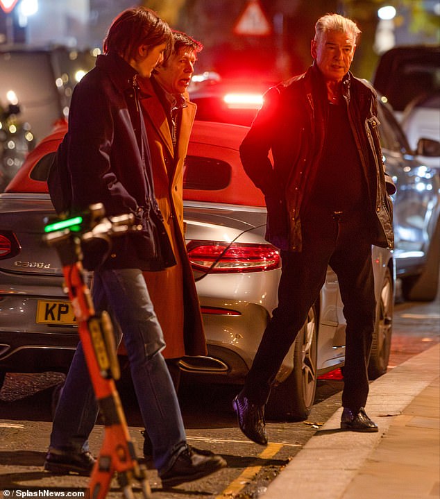 The family looked pleased to be in one another's company