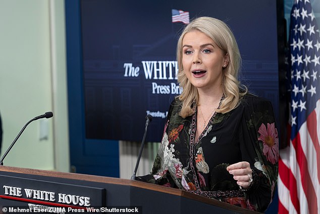 White House press secretary Karoline Leavitt last week said the corporation was '100 per cent fake news that should no longer be worth the time on the television screens of the great people of the United Kingdom'