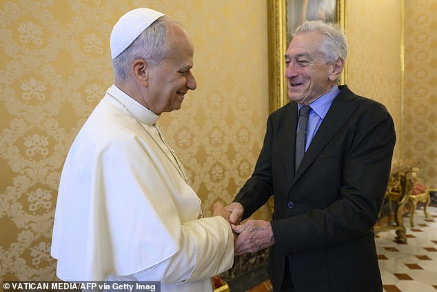 Pope Leo XIV spend time Robert De Niro and held a private audience with him at the Vatican