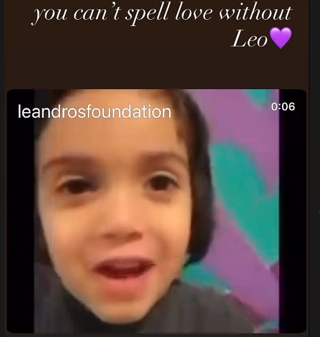 Drena was in a reminiscing mood as she posted photos and video of Leandro from his younger years